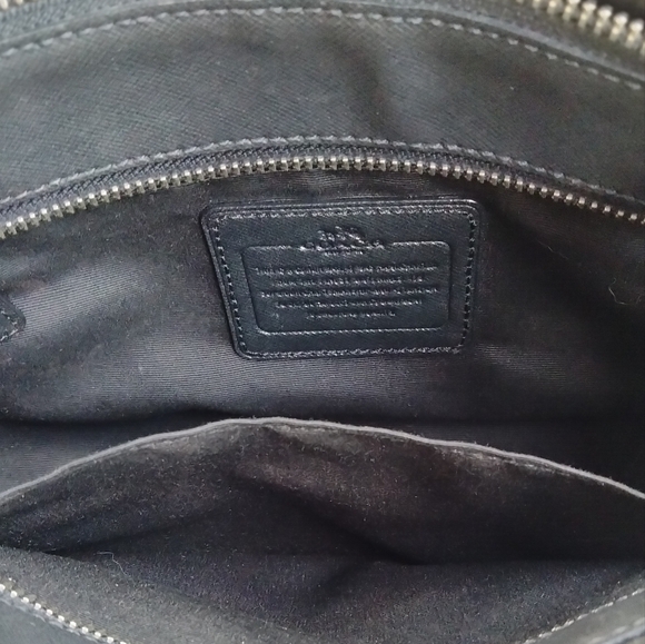 Coach Peyton Black Leather Double Zip Crossbody - Picture 11 of 11